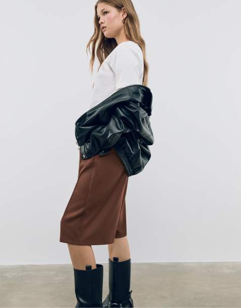 Stradivarius - Hvid T-shirt i regular fit - view 1