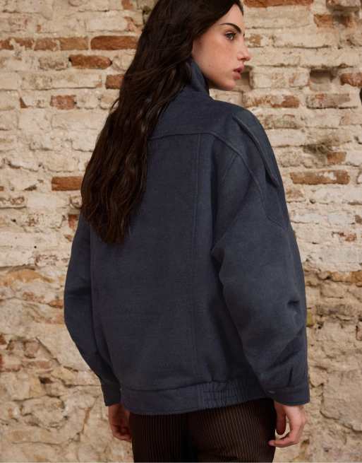 Stradivarius jack met riem en flap in grijs, 3 van 7