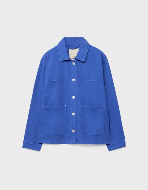 Stradivarius – Jacke in leuchtendem Blau mit aufgesetzten Taschen, 6 von 7