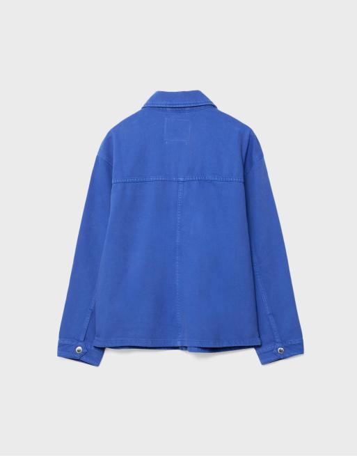 Stradivarius – Jacke in leuchtendem Blau mit aufgesetzten Taschen, 7 von 7