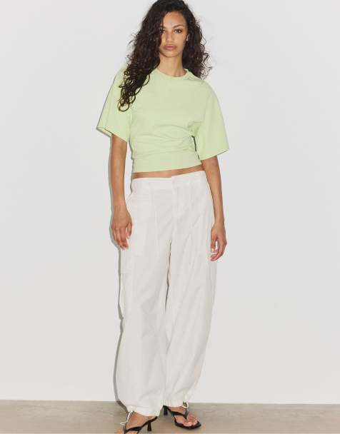 Stradivarius Japanese short sleeve t-shirt in green - view 1