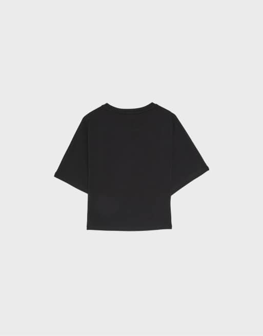 Stradivarius – Japanese – Svart t-shirt med korta ärmar, 6 av 6