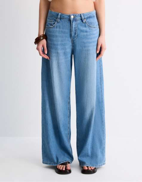 Stradivarius - Jean ample - Denim bleu moyen clair - view 1