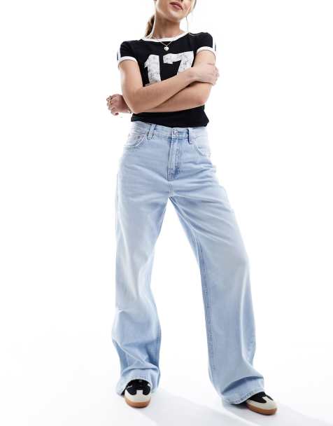 Jeans Femme Noirs bleus et taille basse ASOS