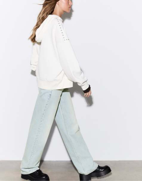 Stradivarius - Jean baggy à taille mi-haute - Délavage clair - view 1