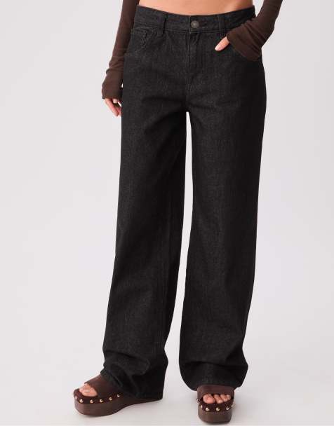 Stradivarius - Jean baggy ample - Noir denim délavé - view 1