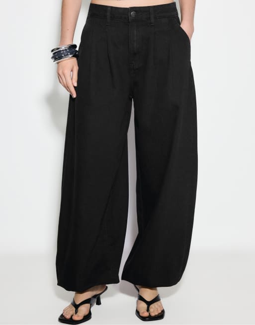 Stradivarius jean ballon délavage denim noir, 2 de 7