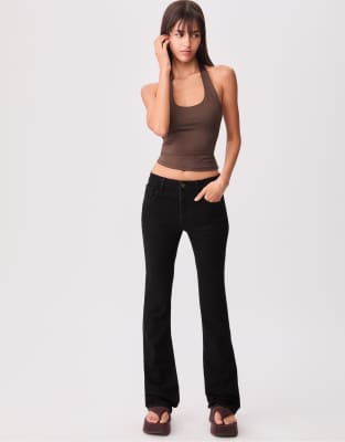 Jean Bootcut Noir Délavé Femme W Black - Taille 28, Longueur De Jambe 33 - Occasion Très Bon état