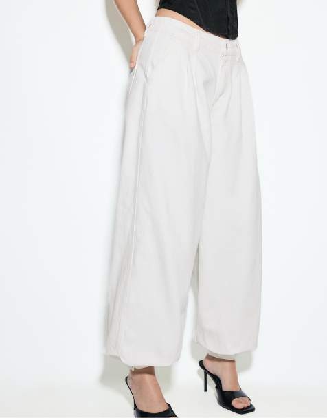 Stradivarius - Jean coupe ballon - Vanille - view 1