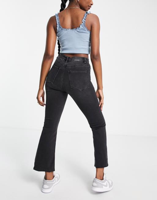 Stradivarius - Jean court évasé - Noir, 4 de 4