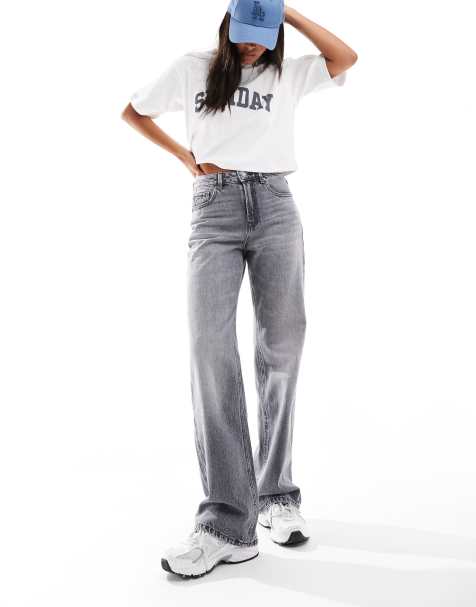 Stradivarius - Jean dad ample - Gris - view 1