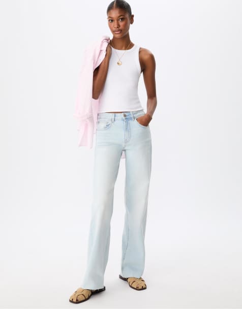 Stradivarius - Jean droit confortable - Bleu - view 1