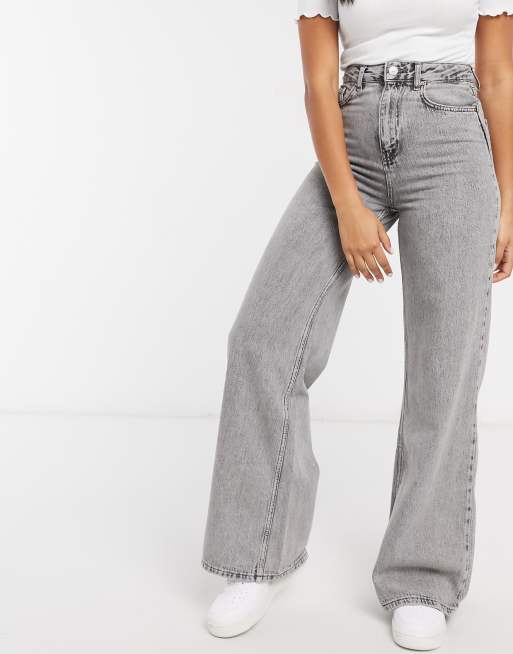 Stradivarius Jean large style ann e 90 Gris ASOS