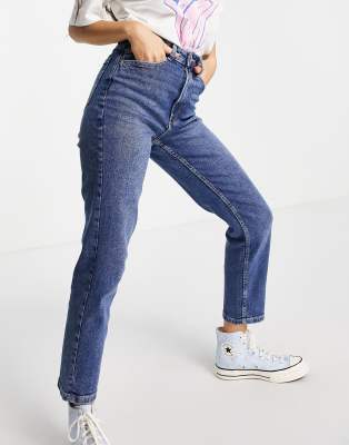 asos stradivarius slim mom jeans