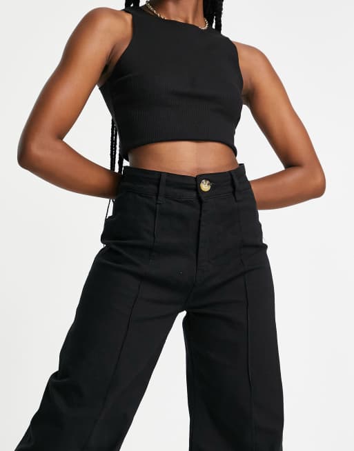 Jeans on sale cropped larghi