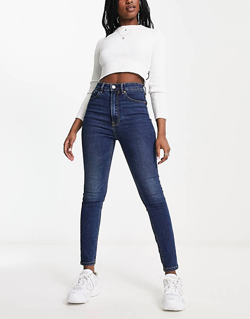 Bershka Jeggings & Skinny & Slim Blu 40 sconto 99% MODA DONNA Jeans Consumato EU: 36 