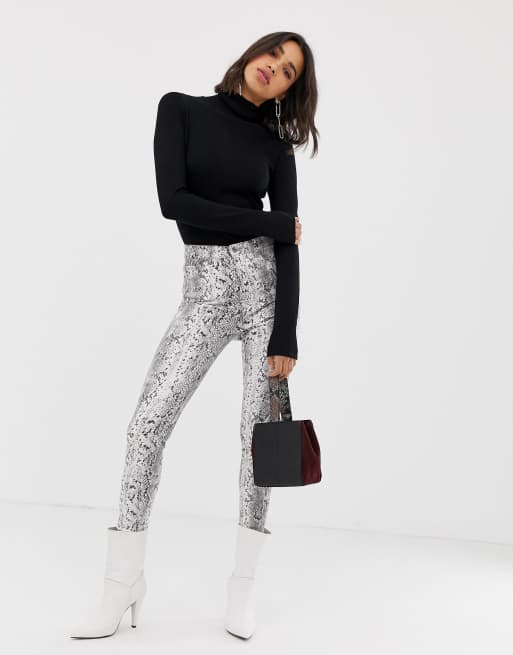 Stradivarius jegging in snake print | ASOS