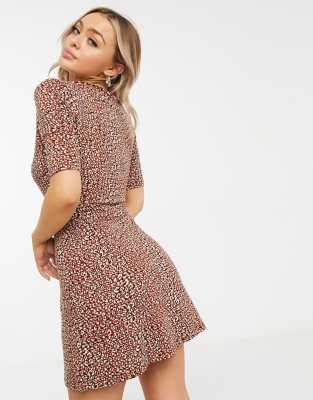 stradivarius leopard print dress