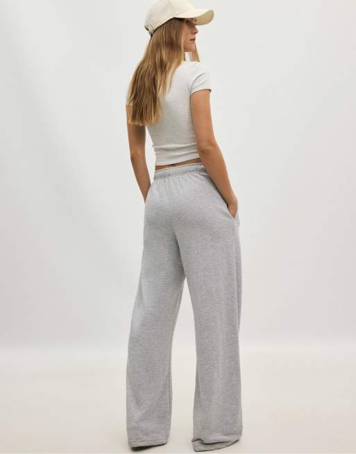 Stradivarius - Joggers grigio mélange a fondo ampio, 2 di 7