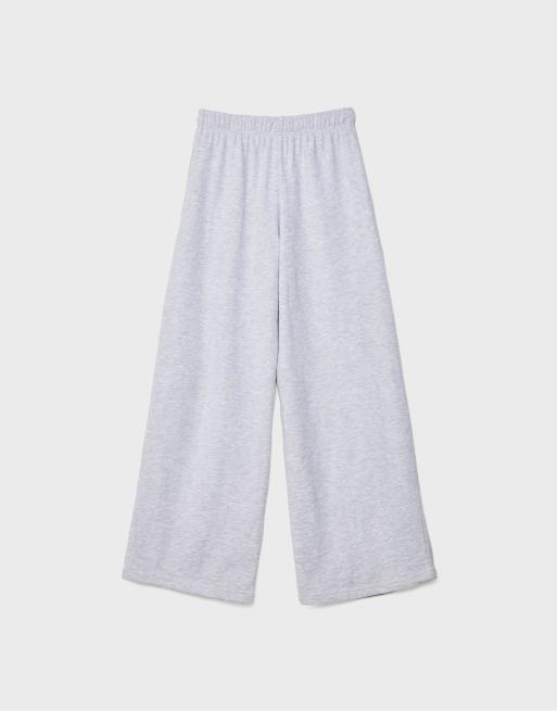 Stradivarius - Joggers grigio mélange a fondo ampio, 7 di 7