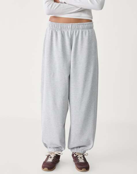 Stradivarius joggers with piping in grey melange - view 1
