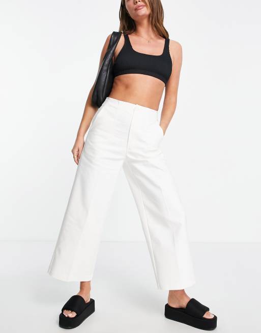 Stradivarius Jupe culotte ajust e Blanc