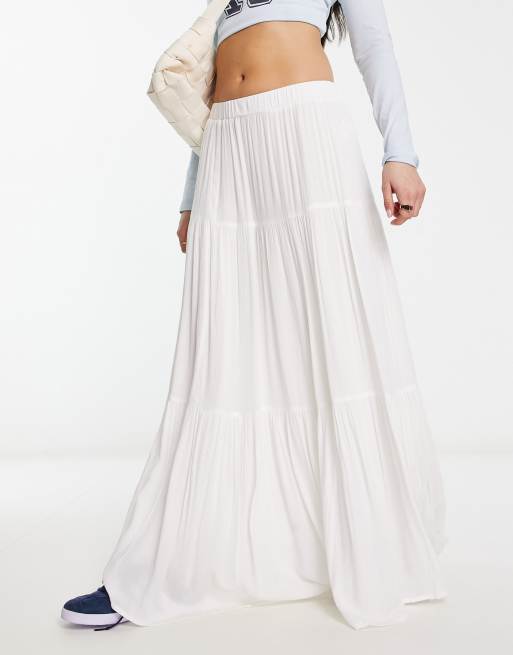 Jupe longue boheme blanche best sale