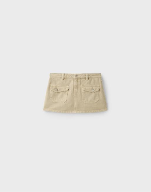 Stradivarius jupe-short cargo beige, 6 de 7