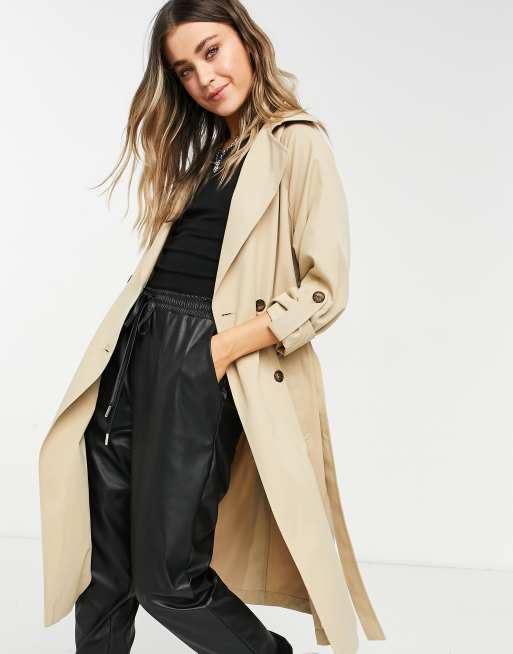 Stradivarius – Kamelfärgad trenchcoat