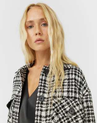 stradivarius tweed jacket