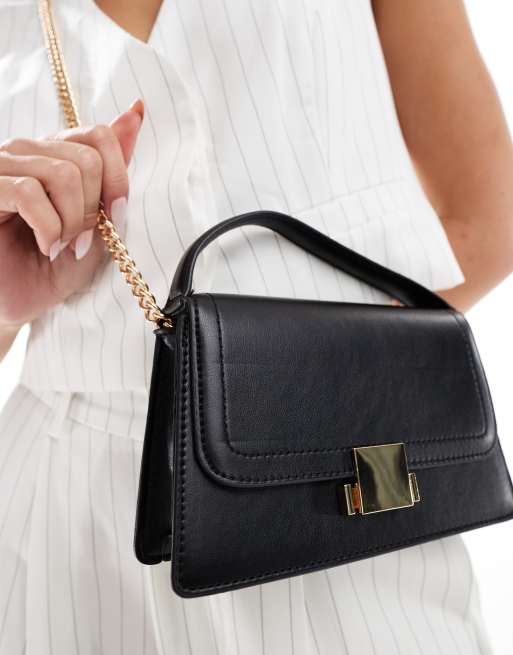 Stradivarius - Kleine tas met handvat bovenop in zwart