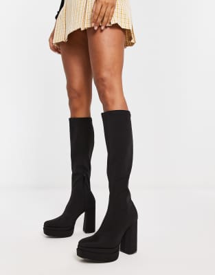 stradivarius knee high boots