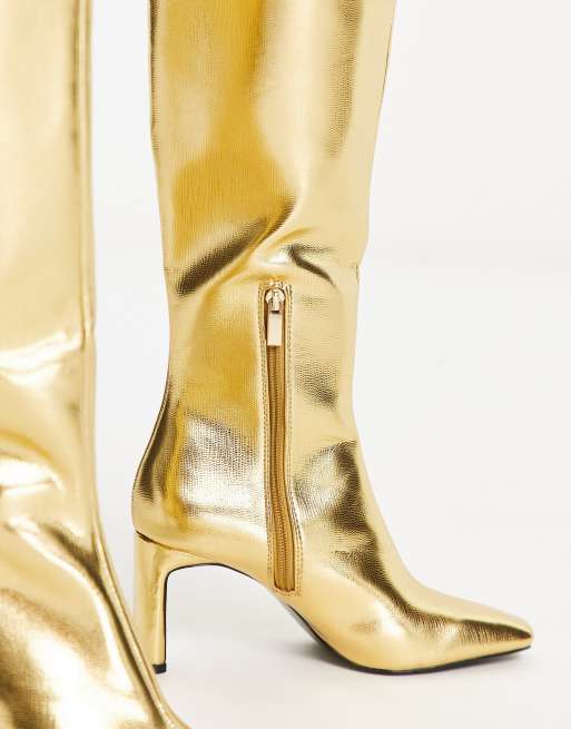 Asos shop gold boots