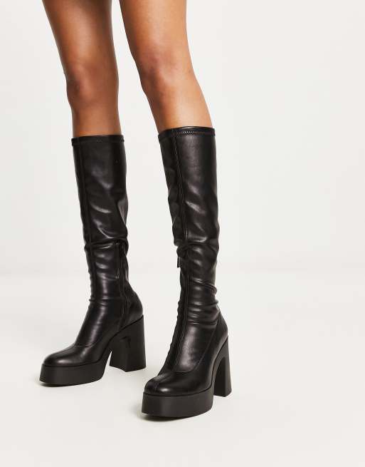 Over the shop knee boots stradivarius