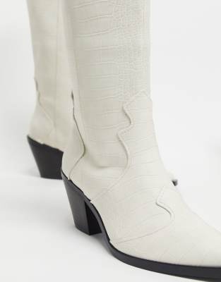 asos white cowboy boots