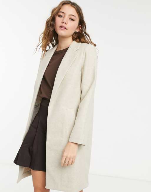 Stradivarius knit coat in beige