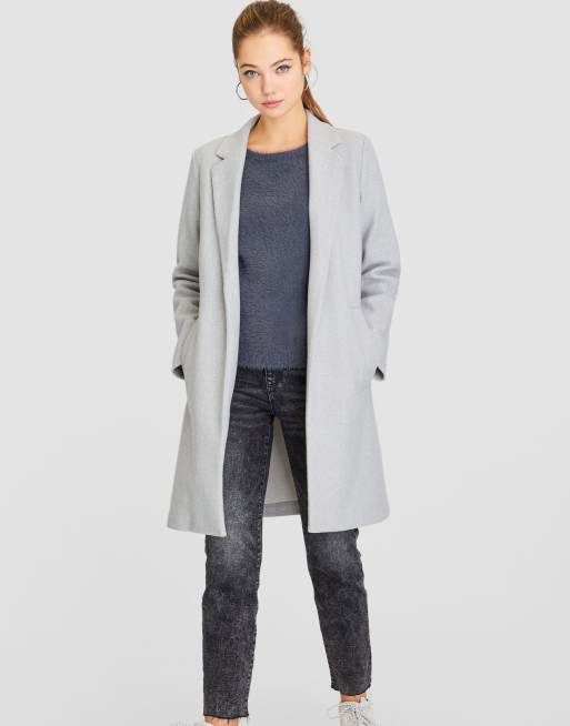 Stradivarius knit coat in grey | ASOS