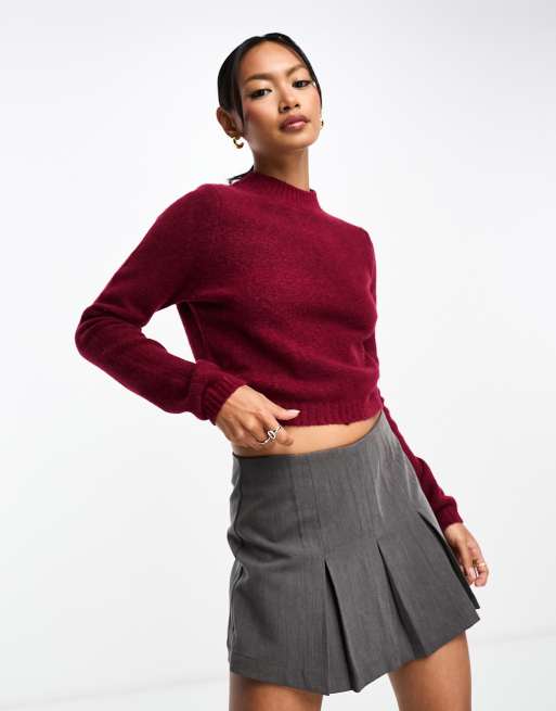 Stradivarius knit sweater in cherry red ASOS