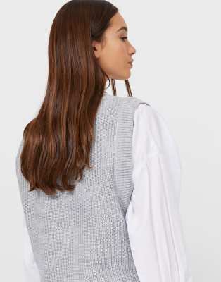 stradivarius knit vest