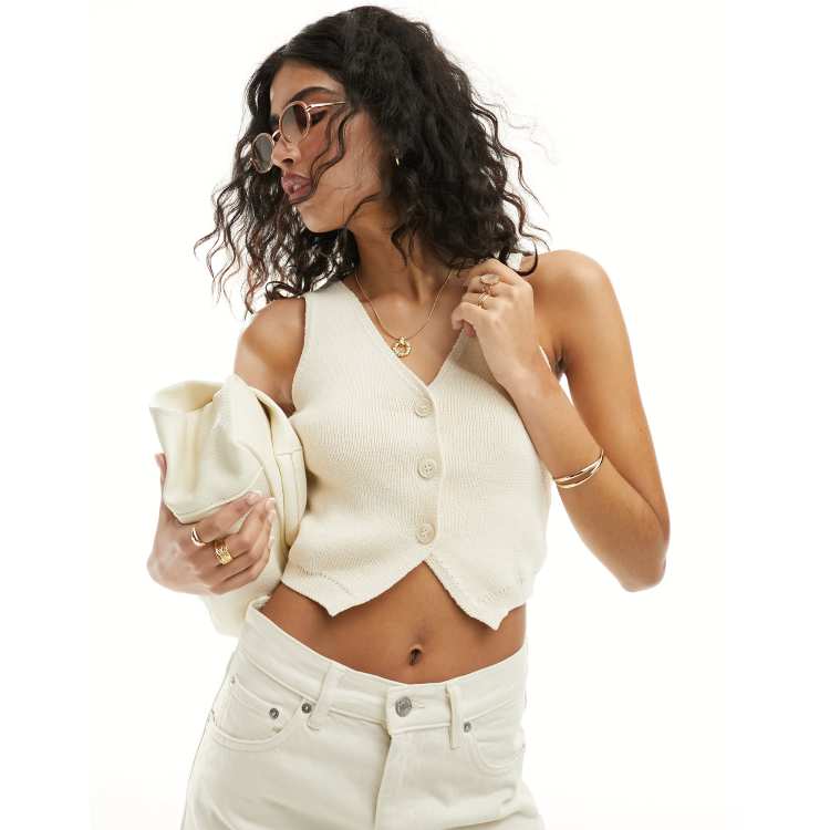 トップス Cording Embroidery Vest - ecru Cording Embroidery Vest