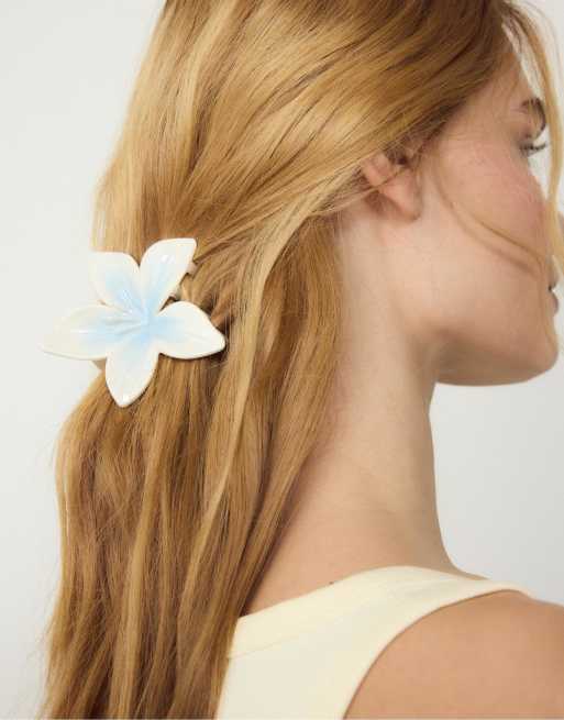 Stradivarius - Kongeblå hårklemme med blomsterdesign, 4 af 4
