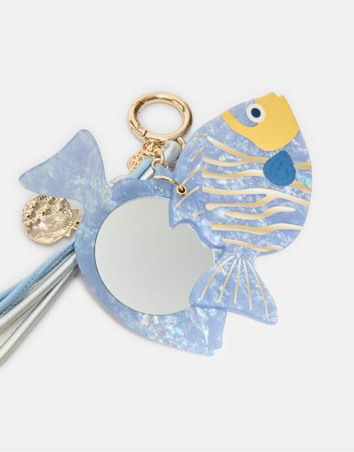Stradivarius - Kongeblå nøglering med fiskevedhæng og perler, 2 af 3
