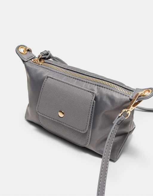 Stradivarius kontrasterande miniväska i stone, 4 av 4