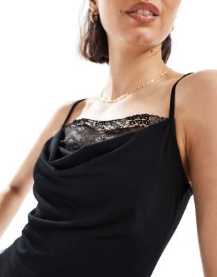 Stradivarius Lace Bodysuit In Black