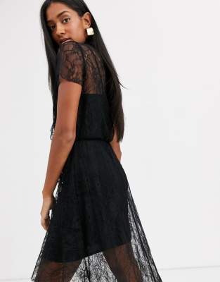 black dentelle dress