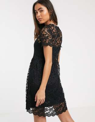 black dentelle dress