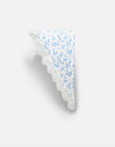 Stradivarius Lace pareo in blue - view 1