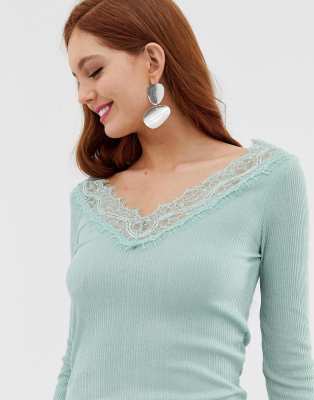 aqua lace top