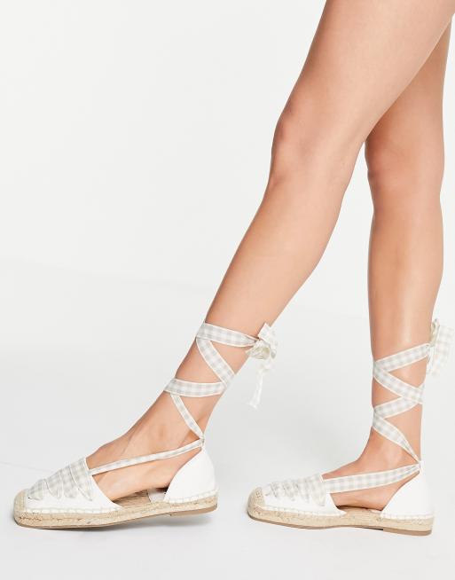 Stradivarius up espadrille in beige | ASOS