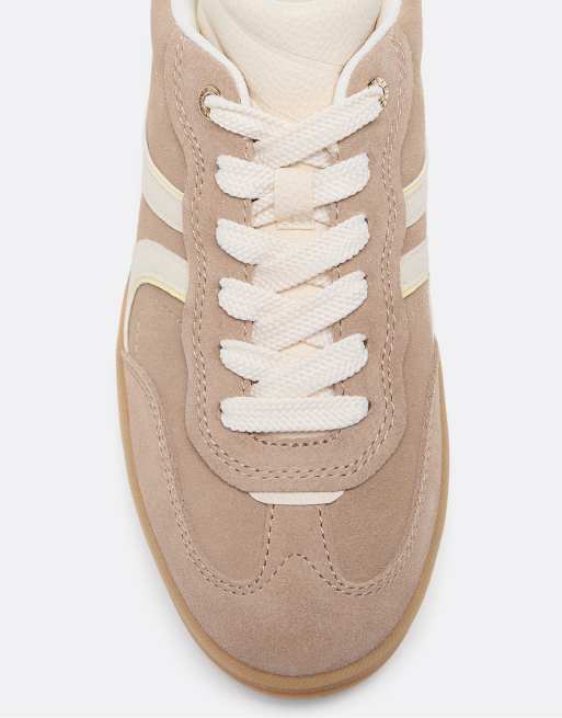Stradivarius – Lässige Sneaker aus Leder in Beige, 4 von 5